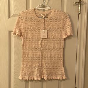 Lauren Conrad Pointelle Sweater Tee